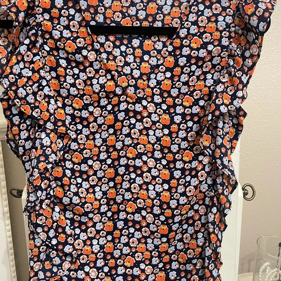 Madison Jules Floral Fluffer Sleeveless V Neck Top Blouse Size S - Picture 6 of 14